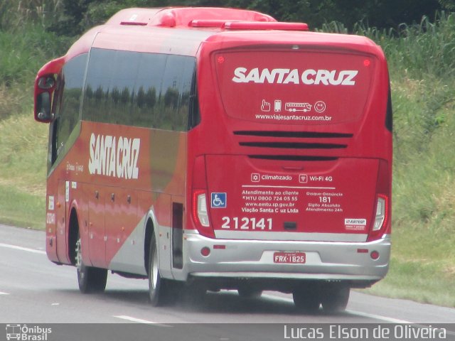 Viação Santa Cruz 212141 na cidade de Jaguariúna, São Paulo, Brasil, por Lucas Elson de Oliveira. Número da foto: #5759371.