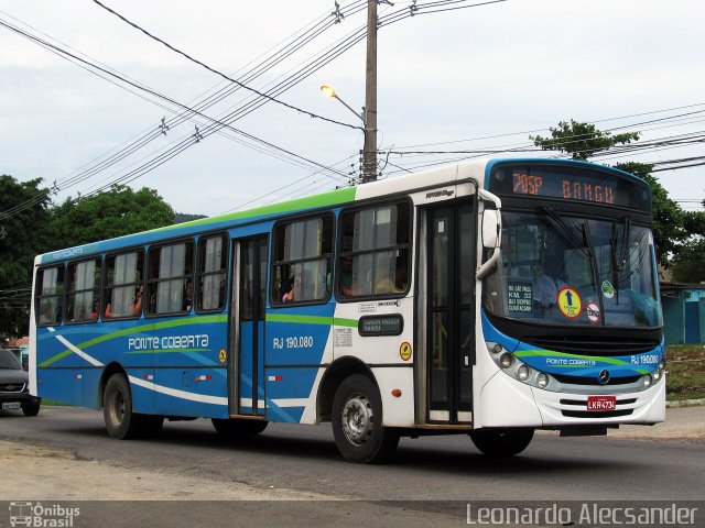 Viação Ponte Coberta RJ 190.080 na cidade de Nova Iguaçu, Rio de Janeiro, Brasil, por Leonardo Alecsander. ID da foto: 5759664.