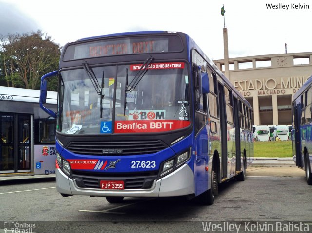 BBTT - Benfica Barueri Transporte e Turismo 27.623 na cidade de São Paulo, São Paulo, Brasil, por Weslley Kelvin Batista. ID da foto: 5759304.