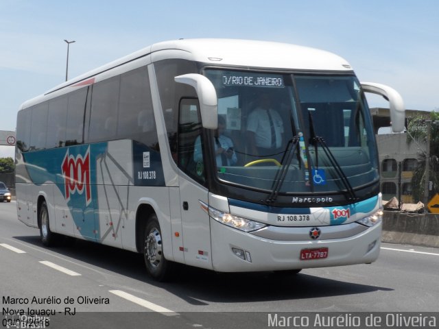 Auto Viação 1001 RJ 108.378 na cidade de Nova Iguaçu, Rio de Janeiro, Brasil, por Marco Aurélio de Oliveira. ID da foto: 5759143.