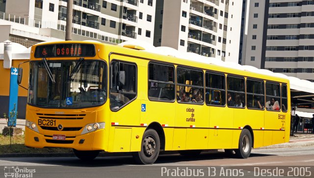 Transporte Coletivo Glória BC281 na cidade de Curitiba, Paraná, Brasil, por Cristiano Soares da Silva. ID da foto: 5759662.