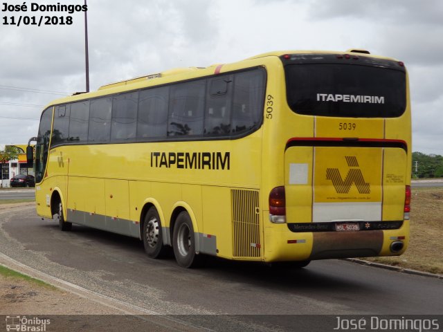 Viação Itapemirim 5039 na cidade de Aracaju, Sergipe, Brasil, por José Domingos. ID da foto: 5759432.