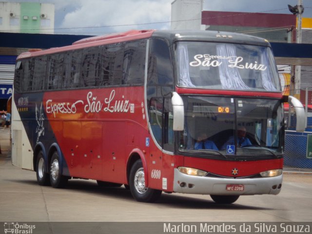 Expresso São Luiz 6880 na cidade de Goiânia, Goiás, Brasil, por Marlon Mendes da Silva Souza. ID da foto: 5760917.