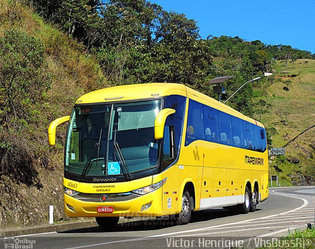 Viação Itapemirim 60663 na cidade de Petrópolis, Rio de Janeiro, Brasil, por Victor Henrique. ID da foto: 5762228.