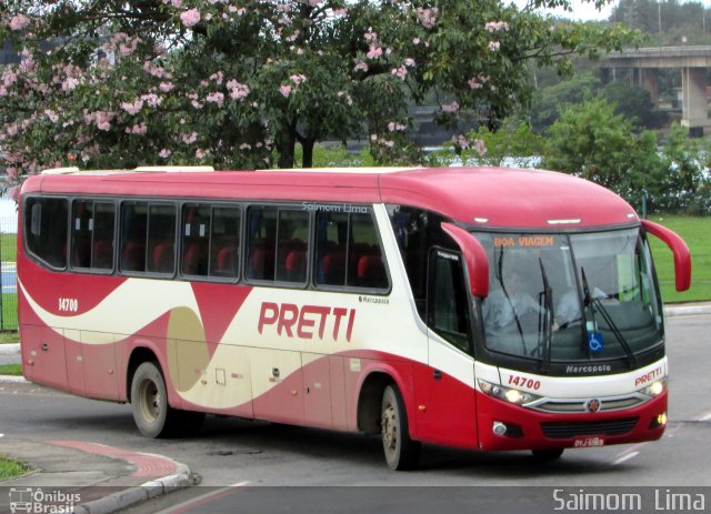 Viação Pretti 14700 na cidade de Vitória, Espírito Santo, Brasil, por Saimom  Lima. ID da foto: 5767843.