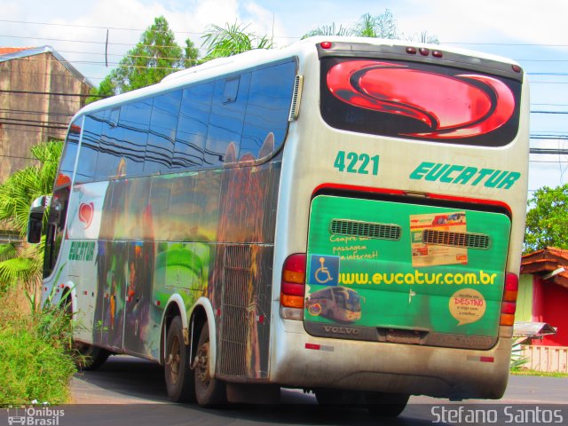 Eucatur - Empresa União Cascavel de Transportes e Turismo 4221 na cidade de Cuiabá, Mato Grosso, Brasil, por Stefano  Rodrigues dos Santos. ID da foto: 5768160.