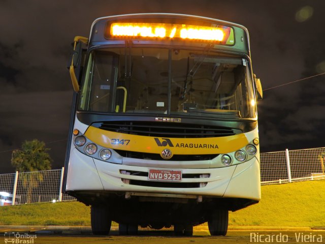 Viação Araguarina 3147 na cidade de Goiânia, Goiás, Brasil, por Ricardo Vieira. Número da foto: #5769824.