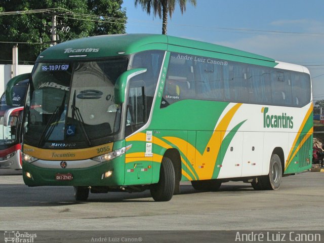 Tocantins Transportes e Turismo 3055 na cidade de Goiânia, Goiás, Brasil, por André Luiz Canon. ID da foto: 5771520.