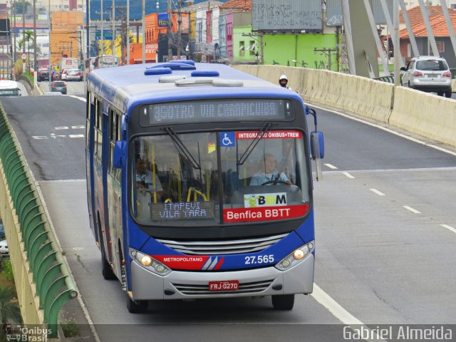 BBTT - Benfica Barueri Transporte e Turismo 27.565 na cidade de Osasco, São Paulo, Brasil, por Gabriel Almeida. ID da foto: 5771768.