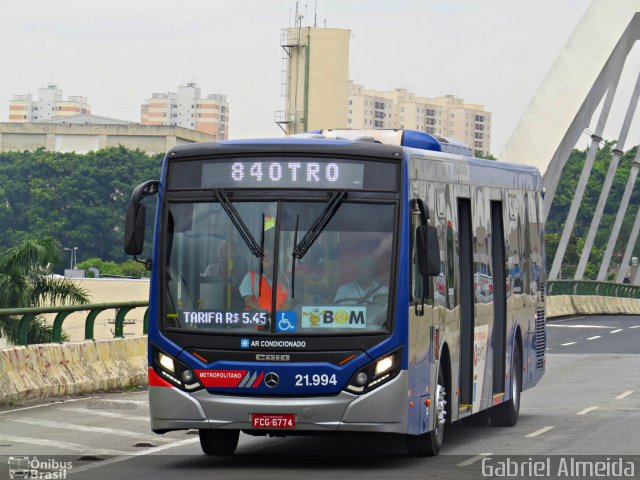 Viação Osasco 21.994 na cidade de Osasco, São Paulo, Brasil, por Gabriel Almeida. ID da foto: 5771666.