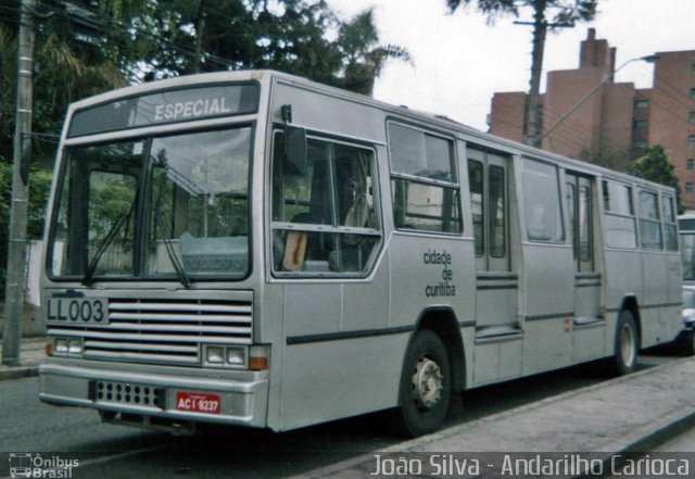 Auto Viação Curitiba LL003 na cidade de Curitiba, Paraná, Brasil, por João Silva. ID da foto: 5771709.