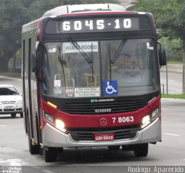 Transwolff Transportes e Turismo 7 8063 na cidade de São Paulo, São Paulo, Brasil, por Rodrigo  Aparecido. ID da foto: 5772206.