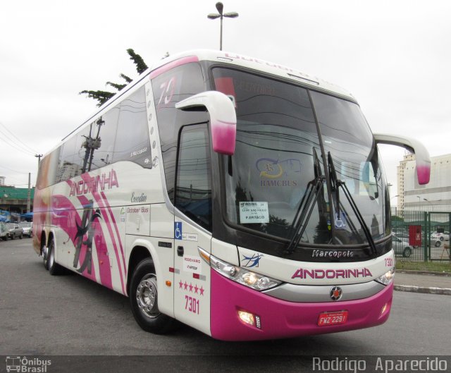 Empresa de Transportes Andorinha 7301 na cidade de São Paulo, São Paulo, Brasil, por Rodrigo  Aparecido. Número da foto: #5772336.