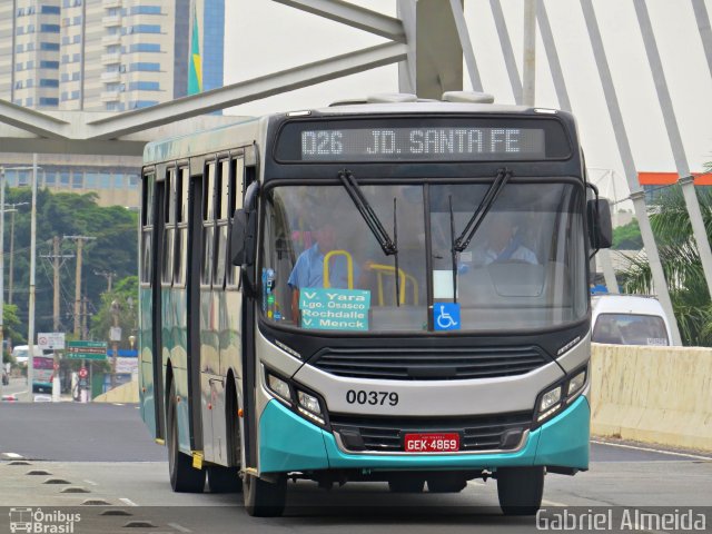 Auto Viação Urubupungá 00379 na cidade de Osasco, São Paulo, Brasil, por Gabriel Almeida. ID da foto: 5771716.