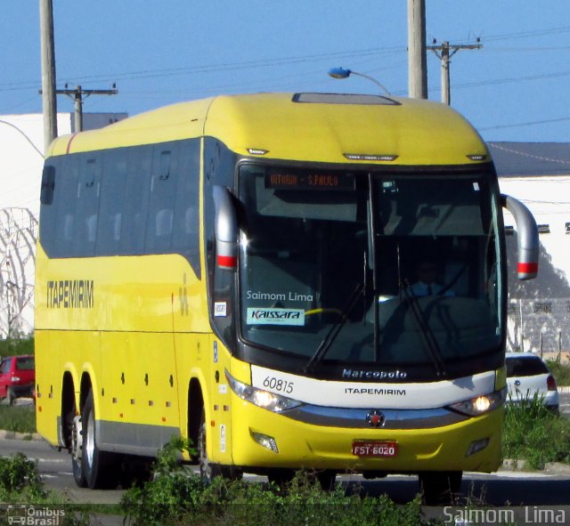 Viação Itapemirim 60815 na cidade de Vila Velha, Espírito Santo, Brasil, por Saimom  Lima. ID da foto: 5771480.