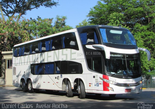 Auto Viação Catarinense 3524 na cidade de São Paulo, São Paulo, Brasil, por Daniel Carlos  Avelar Rocha. Número da foto: #5773418.