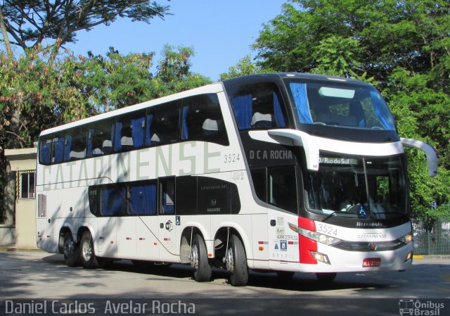 Auto Viação Catarinense 3524 na cidade de São Paulo, São Paulo, Brasil, por Daniel Carlos  Avelar Rocha. ID da foto: 5773418.