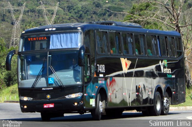 Ventura Turismo 7408 na cidade de Guarapari, Espírito Santo, Brasil, por Saimom  Lima. ID da foto: 5773923.