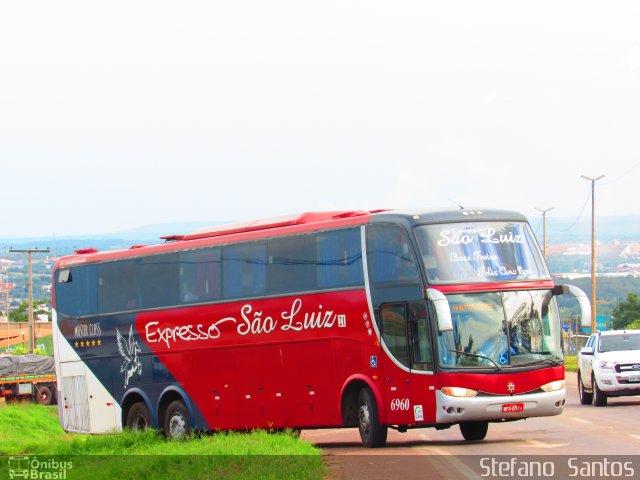 Expresso São Luiz 6960 na cidade de Rondonópolis, Mato Grosso, Brasil, por Stefano  Rodrigues dos Santos. ID da foto: 5774463.