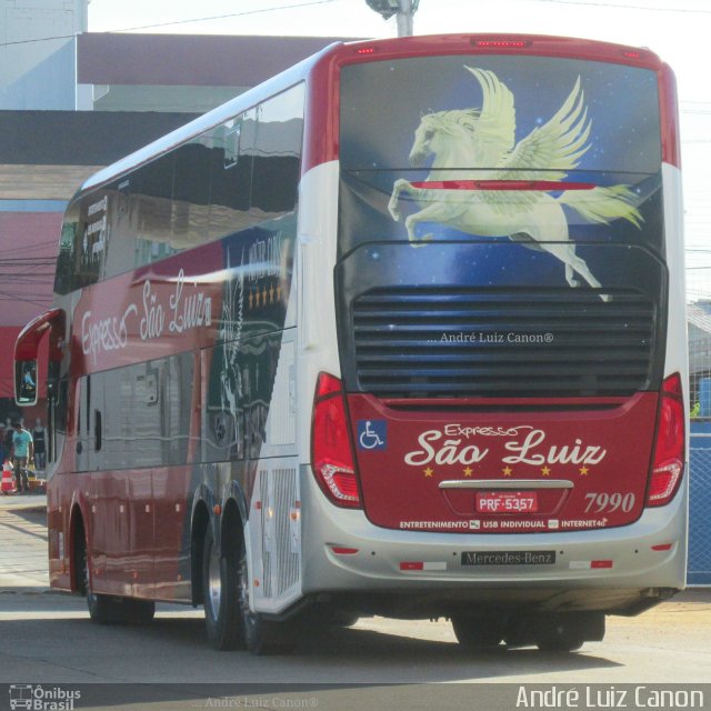 Expresso São Luiz 7990 na cidade de Goiânia, Goiás, Brasil, por André Luiz Canon. Número da foto: #5773882.