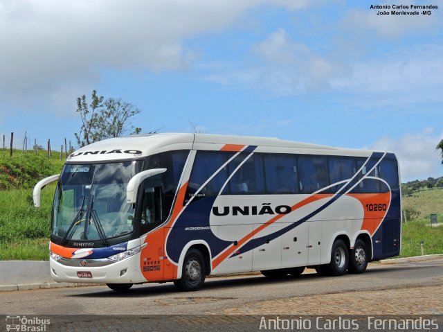 Expresso União 10260 na cidade de João Monlevade, Minas Gerais, Brasil, por Antonio Carlos Fernandes. Número da foto: #5710624.