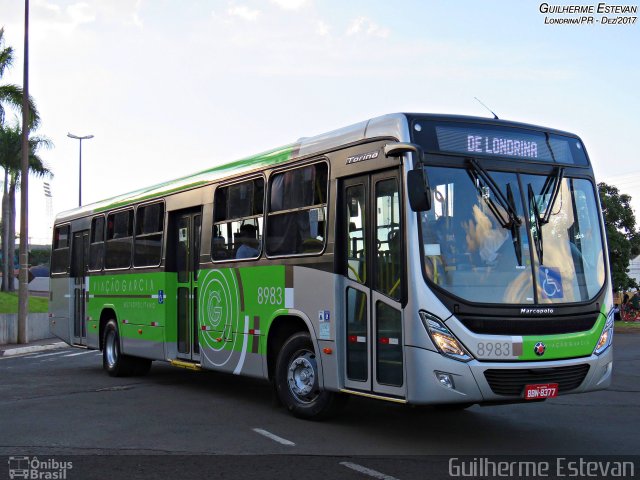 Viação Garcia 8983 na cidade de Londrina, Paraná, Brasil, por Guilherme Estevan. Número da foto: #5710463.