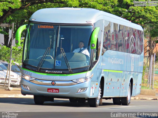 Viação Garcia 7356 na cidade de Londrina, Paraná, Brasil, por Guilherme Estevan. ID da foto: 5710454.