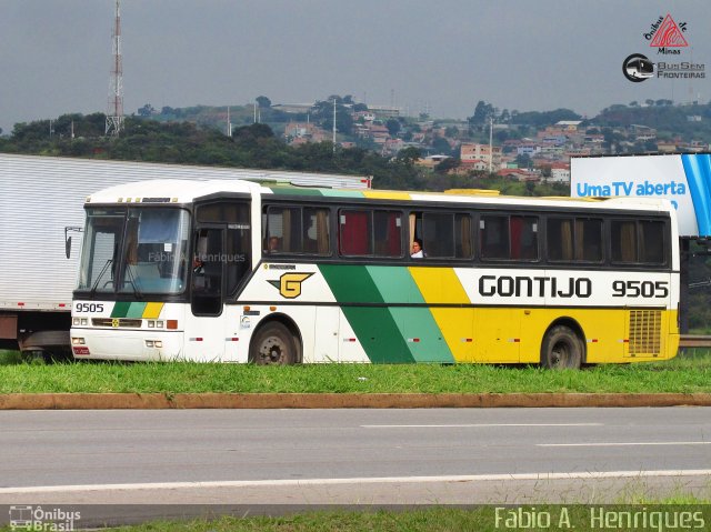 Empresa Gontijo de Transportes 9505 na cidade de Contagem, Minas Gerais, Brasil, por Fábio A.  Henriques. ID da foto: 5710256.