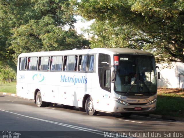 Expresso Metrópolis Transportes e Viagens 2408 na cidade de Campinas, São Paulo, Brasil, por Matheus Gabriel dos Santos. Número da foto: #5712205.