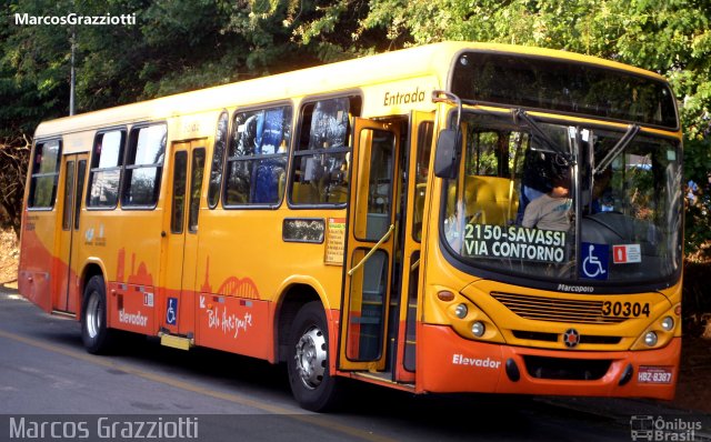 Coletivos São Lucas 30304 na cidade de Belo Horizonte, Minas Gerais, Brasil, por Marcos Grazziotti. ID da foto: 5711580.