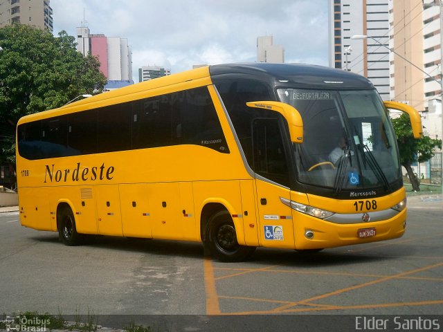 Viação Nordeste 1708 na cidade de Fortaleza, Ceará, Brasil, por Francisco Elder Oliveira dos Santos. Número da foto: #5711812.