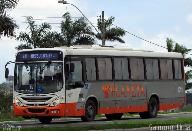 Planeta Fretamento 3051 na cidade de Vitória, Espírito Santo, Brasil, por Saimom  Lima. ID da foto: 5711022.