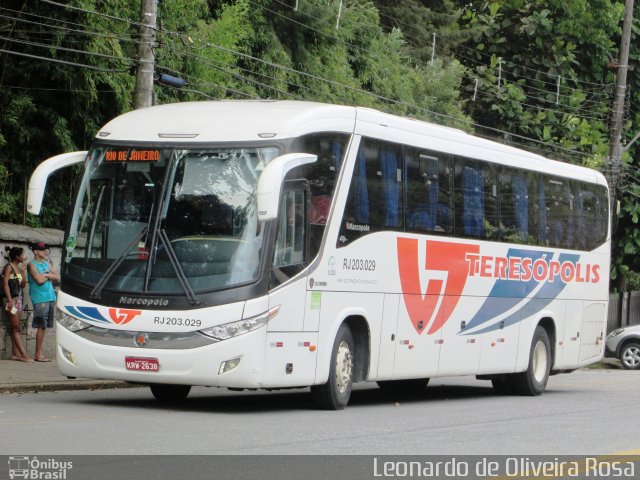 Viação Teresópolis RJ 203.029 na cidade de Teresópolis, Rio de Janeiro, Brasil, por Diego Oliveira. ID da foto: 5712060.