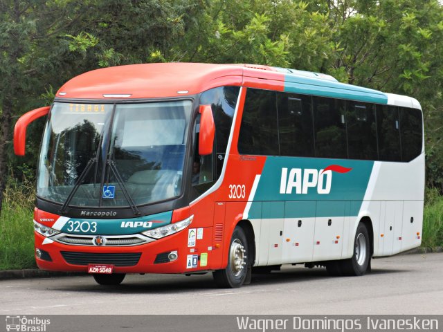 Viação Santana Iapó 3203 na cidade de Ponta Grossa, Paraná, Brasil, por Wagner Domingos Ivanesken. ID da foto: 5712611.