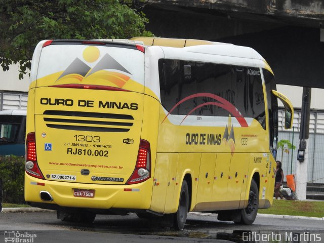 Ouro de Minas Transportes e Turismo 1303 na cidade de Vitória, Espírito Santo, Brasil, por Gilberto Martins. Número da foto: #5712984.
