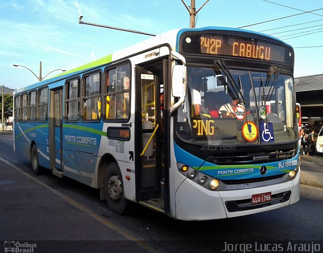 Viação Ponte Coberta RJ 190.039 na cidade de Rio de Janeiro, Rio de Janeiro, Brasil, por Jorge Lucas Araújo. Número da foto: #5715604.
