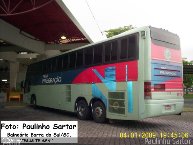 Viação Nova Integração 1613 na cidade de Joinville, Santa Catarina, Brasil, por Paulinho Sartor. Número da foto: #5718986.