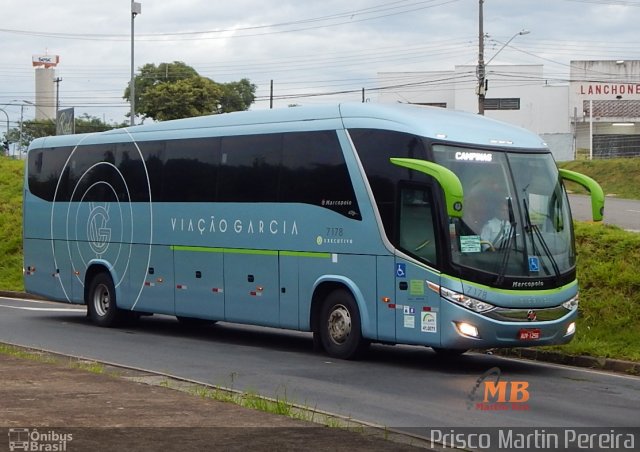 Viação Garcia 7178 na cidade de Campinas, São Paulo, Brasil, por Prisco Martin Pereira. ID da foto: 5719470.