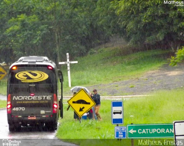 Expresso Nordeste 4870 na cidade de Nova Tebas, Paraná, Brasil, por Matheus Freitas. Número da foto: #5716817.