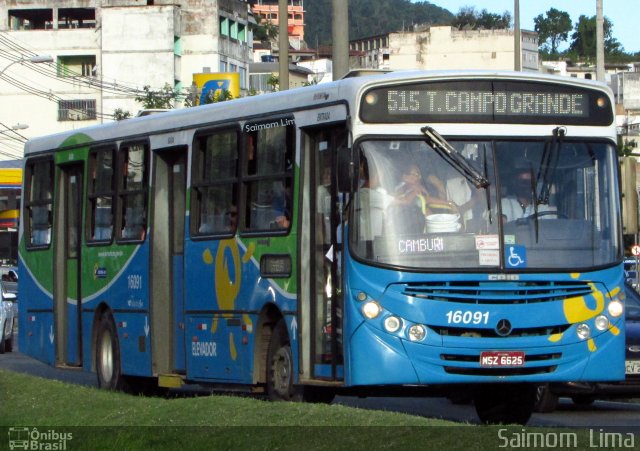 Expresso Santa Paula 16091 na cidade de Vitória, Espírito Santo, Brasil, por Saimom  Lima. ID da foto: 5719242.