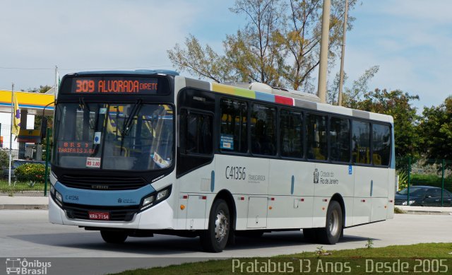 Real Auto Ônibus C41356 na cidade de Rio de Janeiro, Rio de Janeiro, Brasil, por Cristiano Soares da Silva. ID da foto: 5721428.