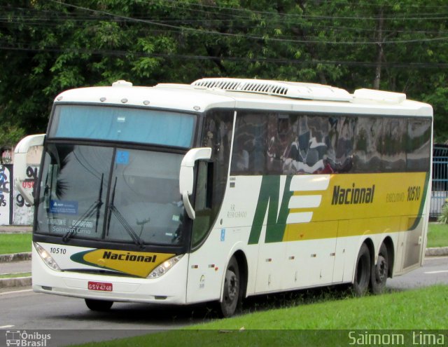 Viação Nacional 10510 na cidade de Vitória, Espírito Santo, Brasil, por Saimom  Lima. ID da foto: 5721111.