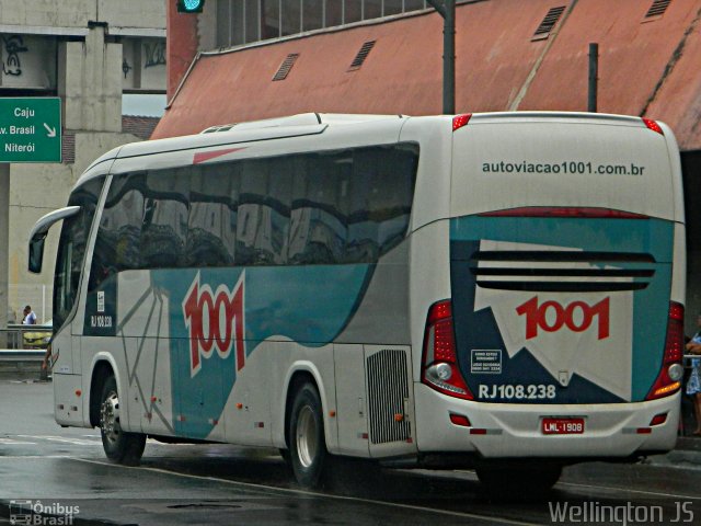 Auto Viação 1001 RJ 108.238 na cidade de Rio de Janeiro, Rio de Janeiro, Brasil, por Wellington de Jesus Santos. ID da foto: 5720542.