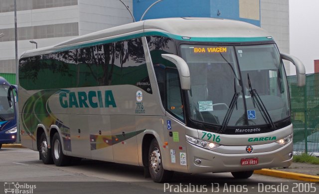 Viação Garcia 7916 na cidade de São Paulo, São Paulo, Brasil, por Cristiano Soares da Silva. Número da foto: #5723121.