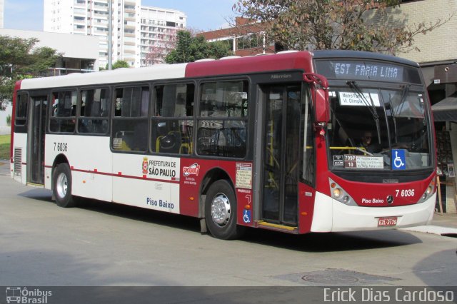 Viação Gatusa Transportes Urbanos 7 6036 na cidade de São Paulo, São Paulo, Brasil, por Erick Dias. Número da foto: #5723111.