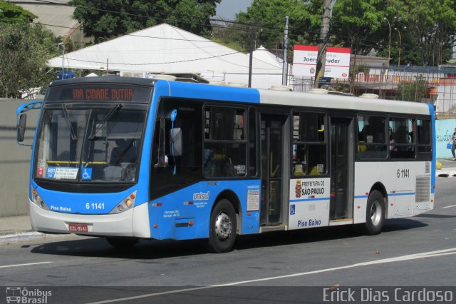 Viação Cidade Dutra 6 1141 na cidade de São Paulo, São Paulo, Brasil, por Erick Dias. ID da foto: 5723137.