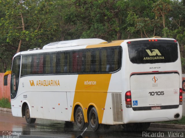 Viação Araguarina 10105 na cidade de Brasília, Distrito Federal, Brasil, por Ricardo Vieira. ID da foto: 5726001.