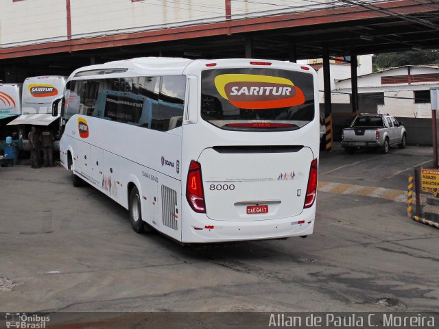 Saritur - Santa Rita Transporte Urbano e Rodoviário 8000 na cidade de Belo Horizonte, Minas Gerais, Brasil, por Allan de Paula  da Cruz Moreira. ID da foto: 5725494.