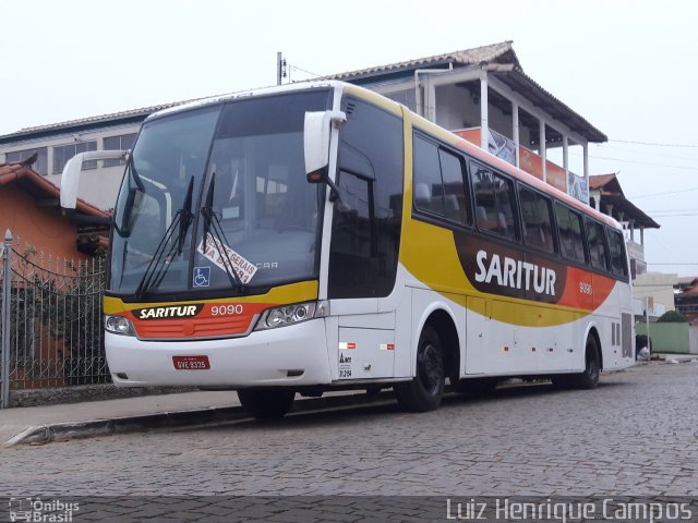 Saritur - Santa Rita Transporte Urbano e Rodoviário 9090 na cidade de Piedade dos Gerais, Minas Gerais, Brasil, por Luiz Henrique Campos. ID da foto: 5776595.