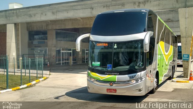 Brasil Sul Linhas Rodoviárias 2660 na cidade de Curitiba, Paraná, Brasil, por Luiz Felipe Ferreira. ID da foto: 5776048.